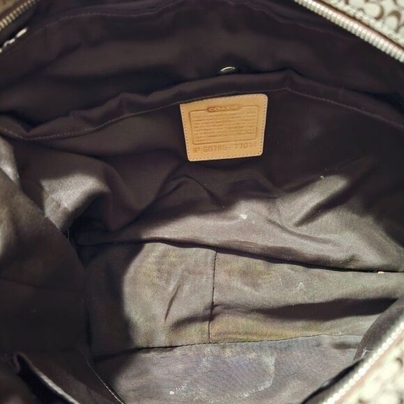 Vintage Coach Y2K Hamptons Large Travel Tote Bag Purse in Signature Jacquard - Picture 12 of 13